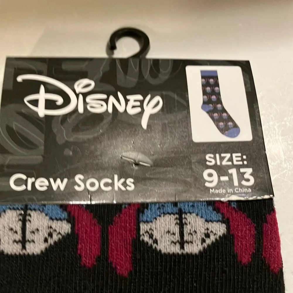 Disney Casual Socks‎ Black and Blue Eeyore Design